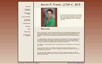image of Karen P. Freed, LCSW-C, BCD dot com home page